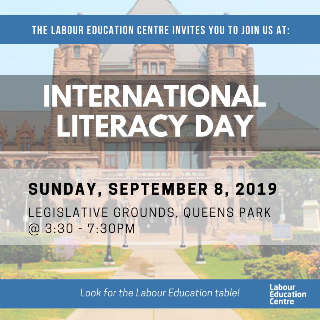 LEC invites you to join us for International Literacy Day 2019.