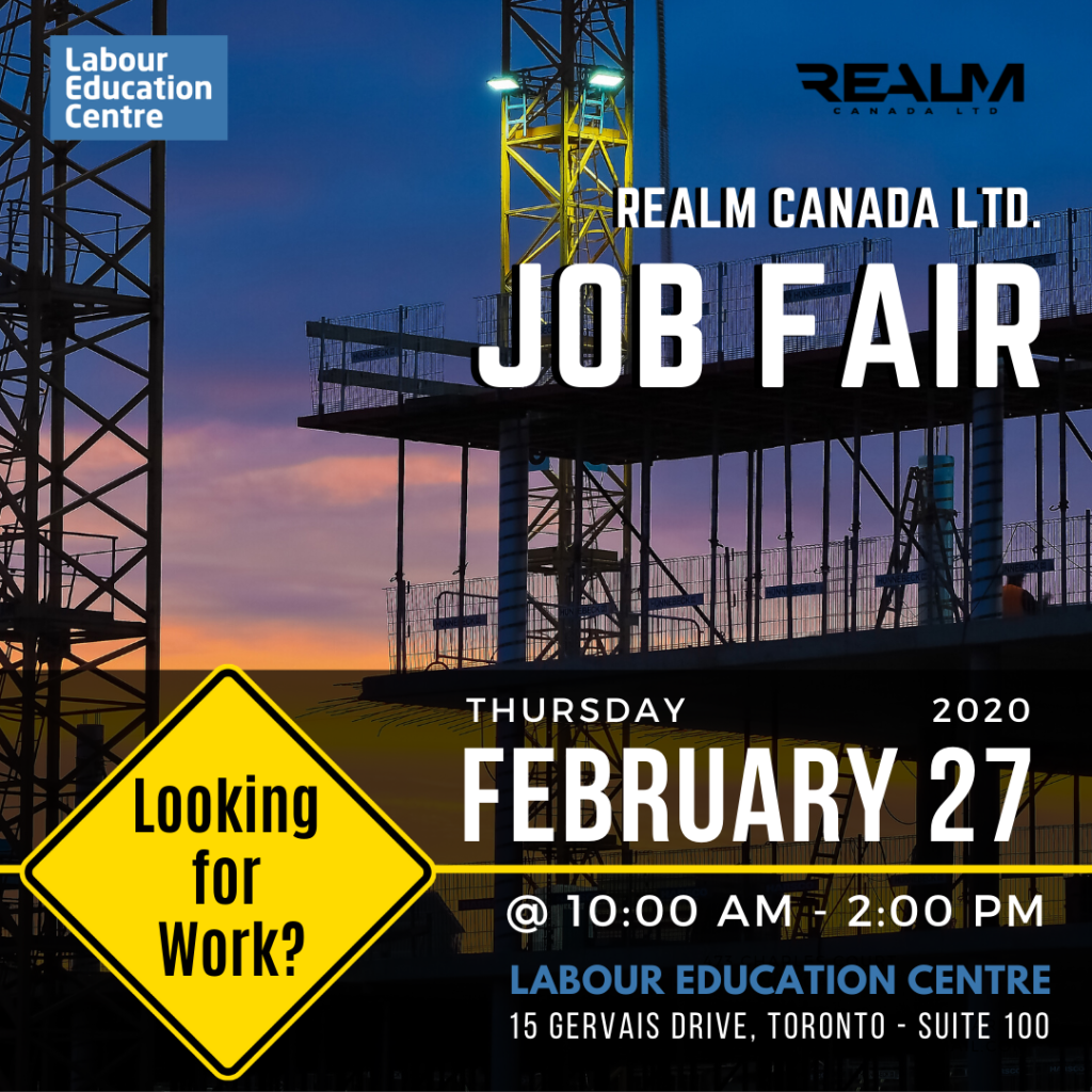 Realm Canada Ltd. job fair flyer