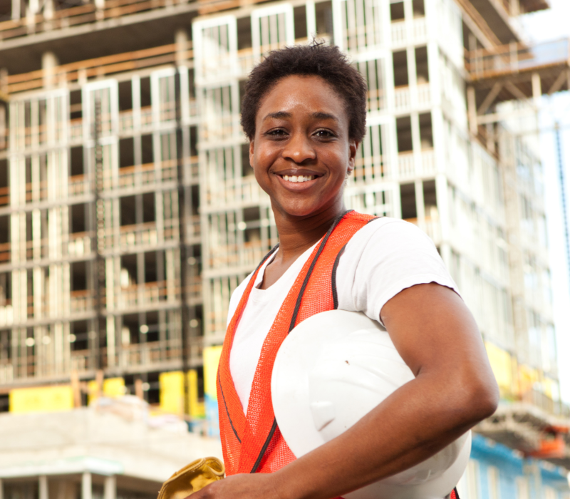 Woman construction worker